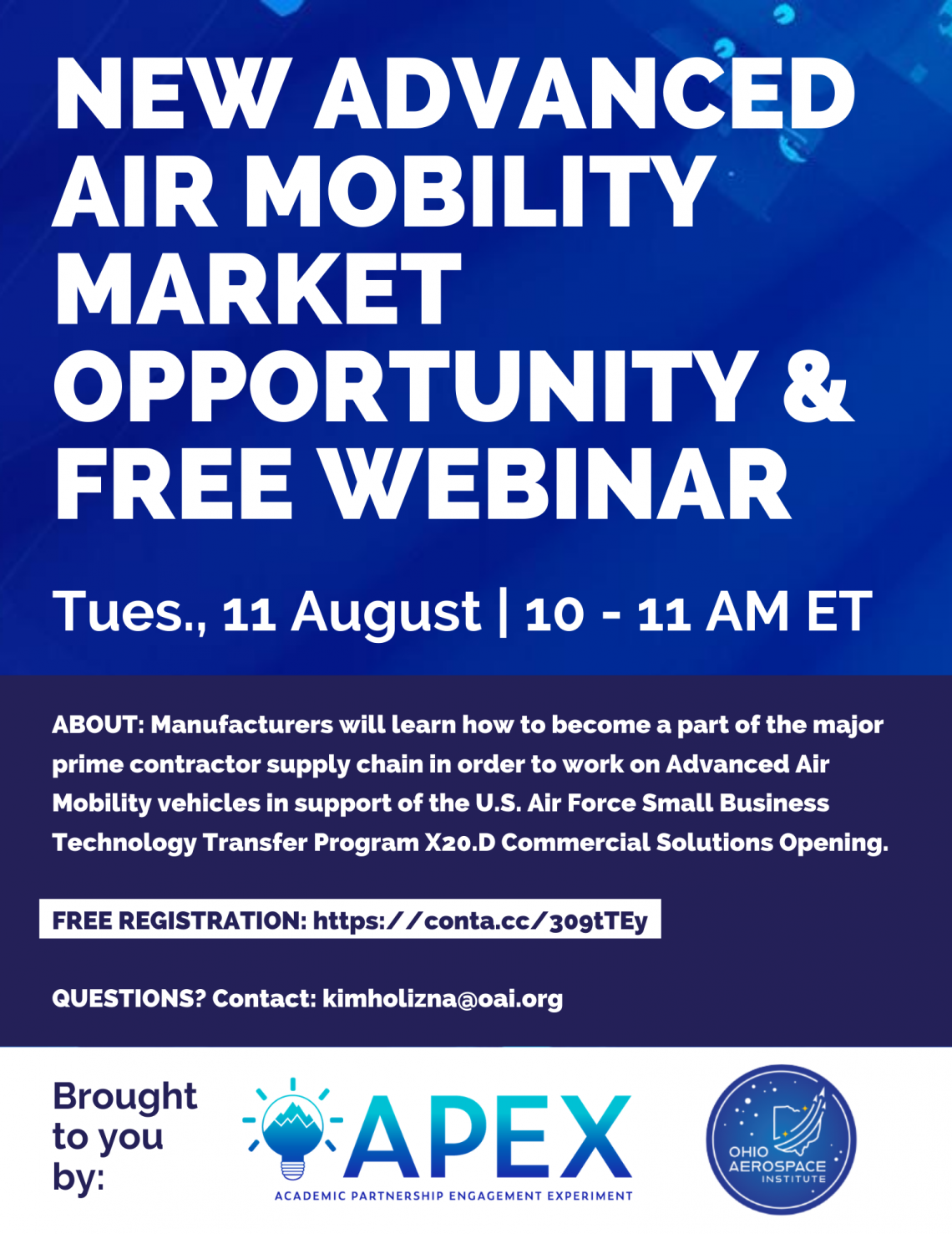 New Advanced Air Mobility Market Opportunity & Free Webinar