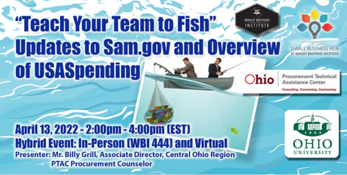 Teach Your Team To Fish Updates To SAM gov And USASpending PTAC